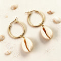 Boucle D'oreille Coquillage Blanc - Falaise Marine