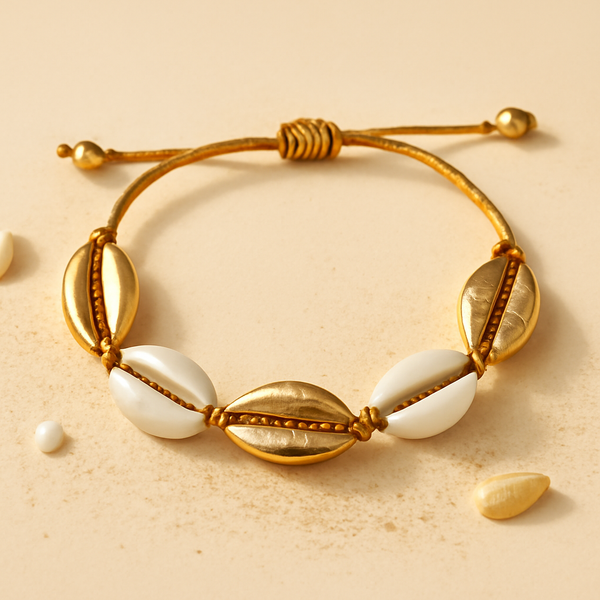 Bracelet Coquillage Cauri Plaqué Or
