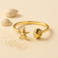 Bague Étoile de Mer Doré - Ajaccio