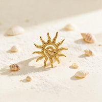 Bague Coquillage Spirale Doré