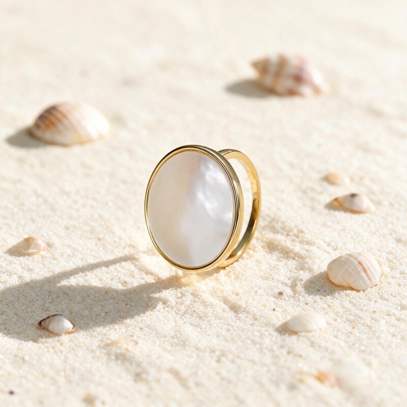 Bague Ronde Nacre - Reflet de Lune