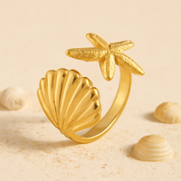 Bague Étoile de Mer Coquillage