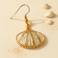 Boucles d'Oreilles Nacre Rose
