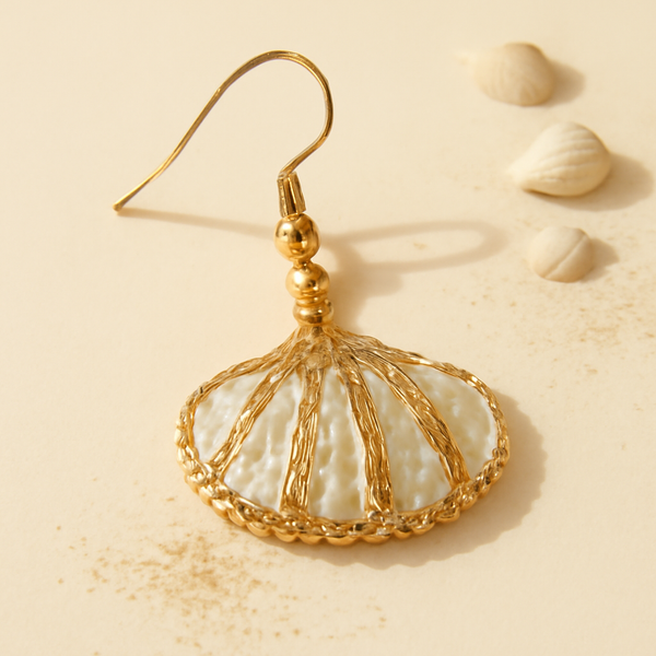 Boucles d'Oreilles Nacre Rose