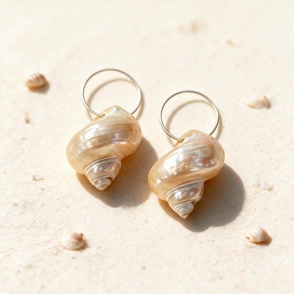 Boucle d'Oreille Coquillage Acier Inoxydable