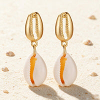 Boucle d'Oreille Coquillage Cauri
