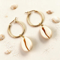 Boucle D'oreille Coquillage Blanc