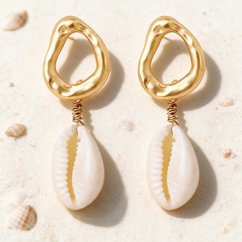 Boucle D'oreille Porcelaine - Raiatea