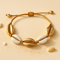 Bracelet Coquillage Cauri Doré - Lagon Céleste