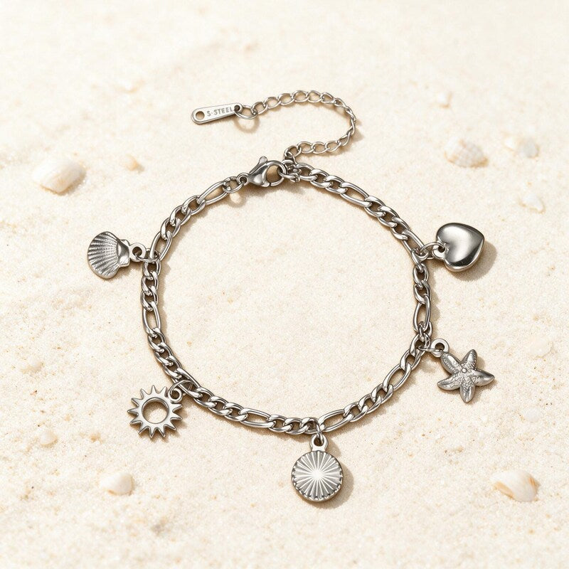 Chaine de Cheville Coquillage Argent - Maree
