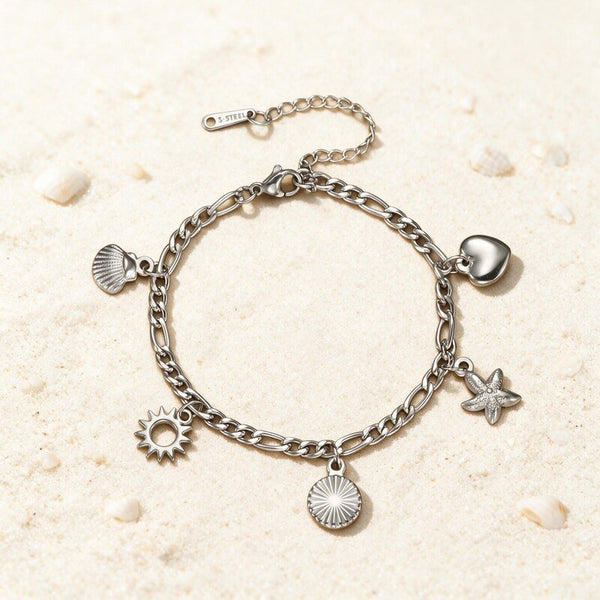Chaine de Cheville Coquillage Argent