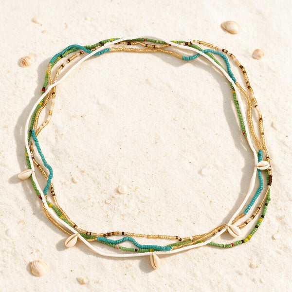 Bijoux de Corps Coquillage Chaîne de Taille Perles