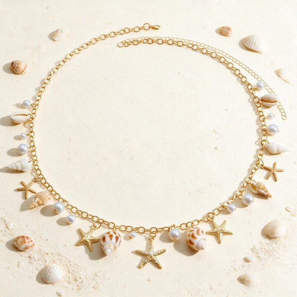 Bijoux de Corps Coquillage Chaîne de Ventre Doré