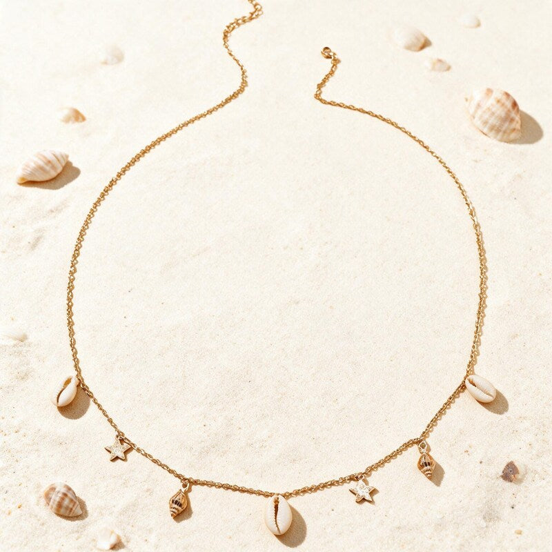 Astre Nacré - Bijoux de Corps Coquillage Chaîne de Ventre Étoile