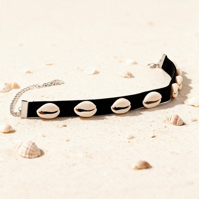 Collier Coquillage Noir