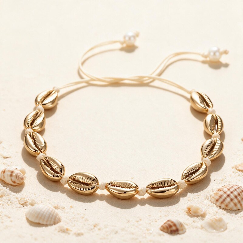 Collier avec Coquillage Doré - Favignana
