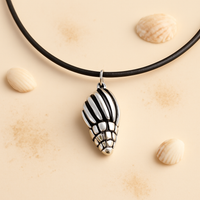 Collier Coquillage Cuir