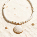 Collier Coquille Saint-Jacques Doré - Albatros