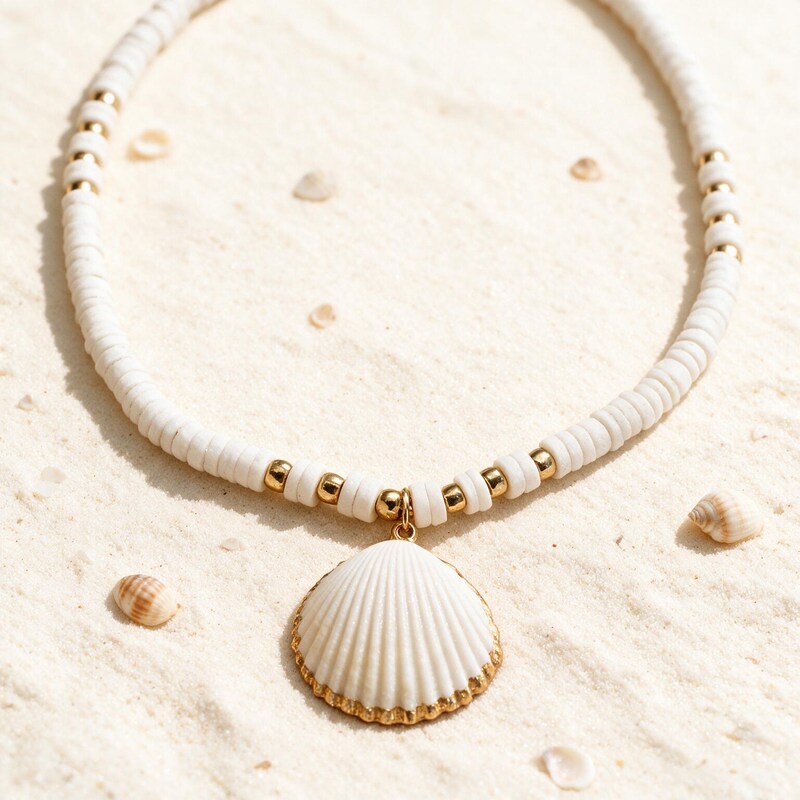 Collier Coquille Saint-Jacques Doré