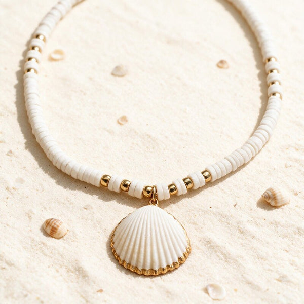 Collier Coquille Saint-Jacques Doré