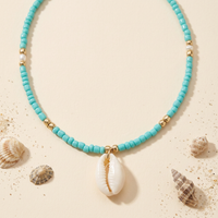 Collier Perle Blanche Coquillage