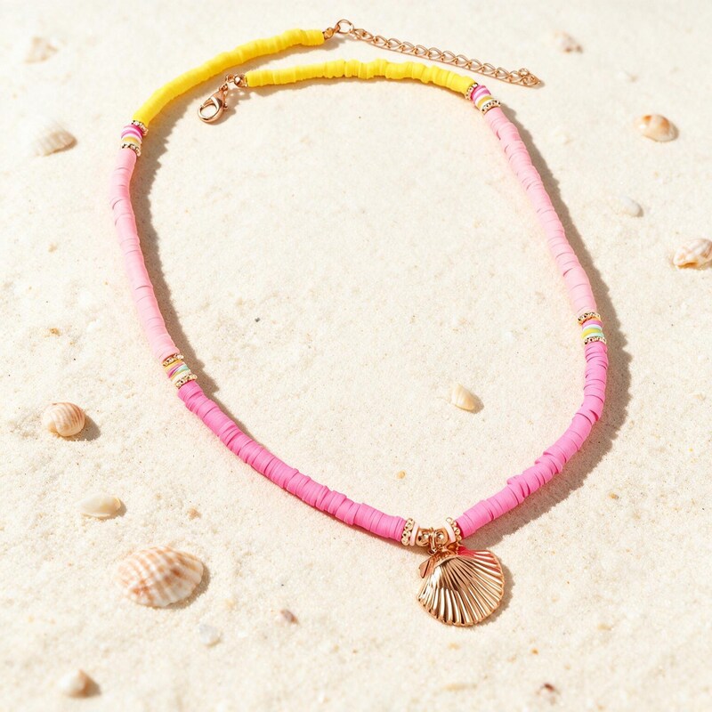 Collier Coquillage Rose