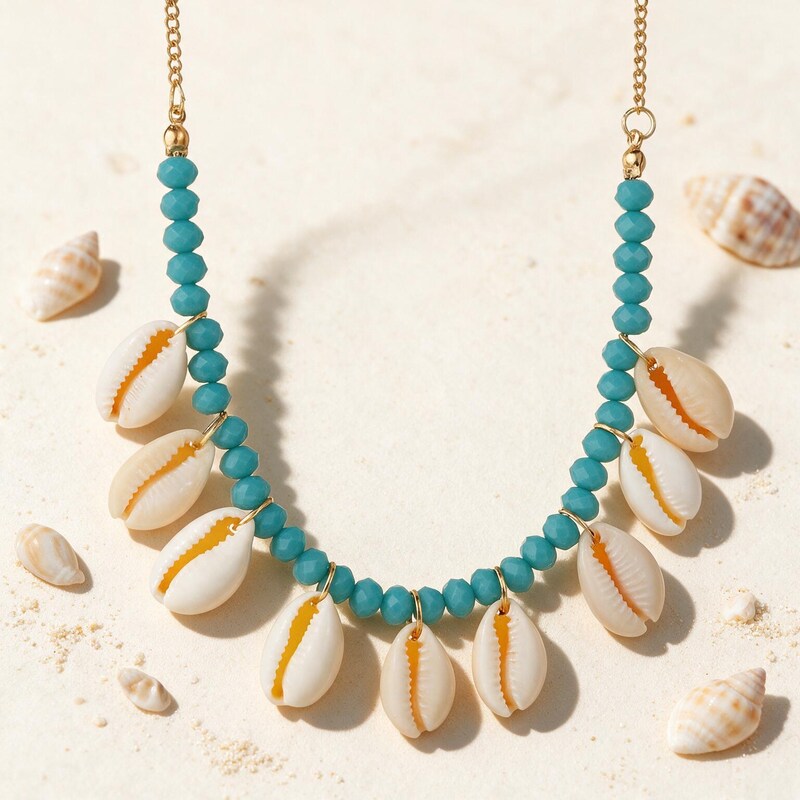Collier Coquillage Turquoise