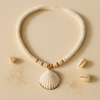 Collier Pendentif Coquillage Blanc