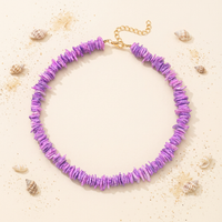 Collier Coquillage Violet