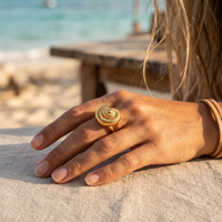 Bague Acier en Coquillage Femme