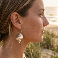 Boucles d'Oreilles Coquillage Doré