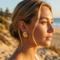 Boucle d'Oreille Coquillage Escargot