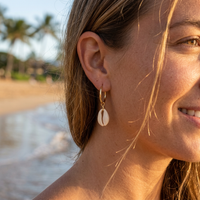 Boucles d'Oreilles Coquillage Blanc