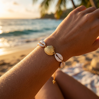 Bracelet Coquillage Cauri Bivalve