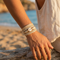 Bracelet Coquillage Cauri Cuir