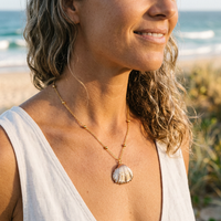 Collier Orange Coquillage